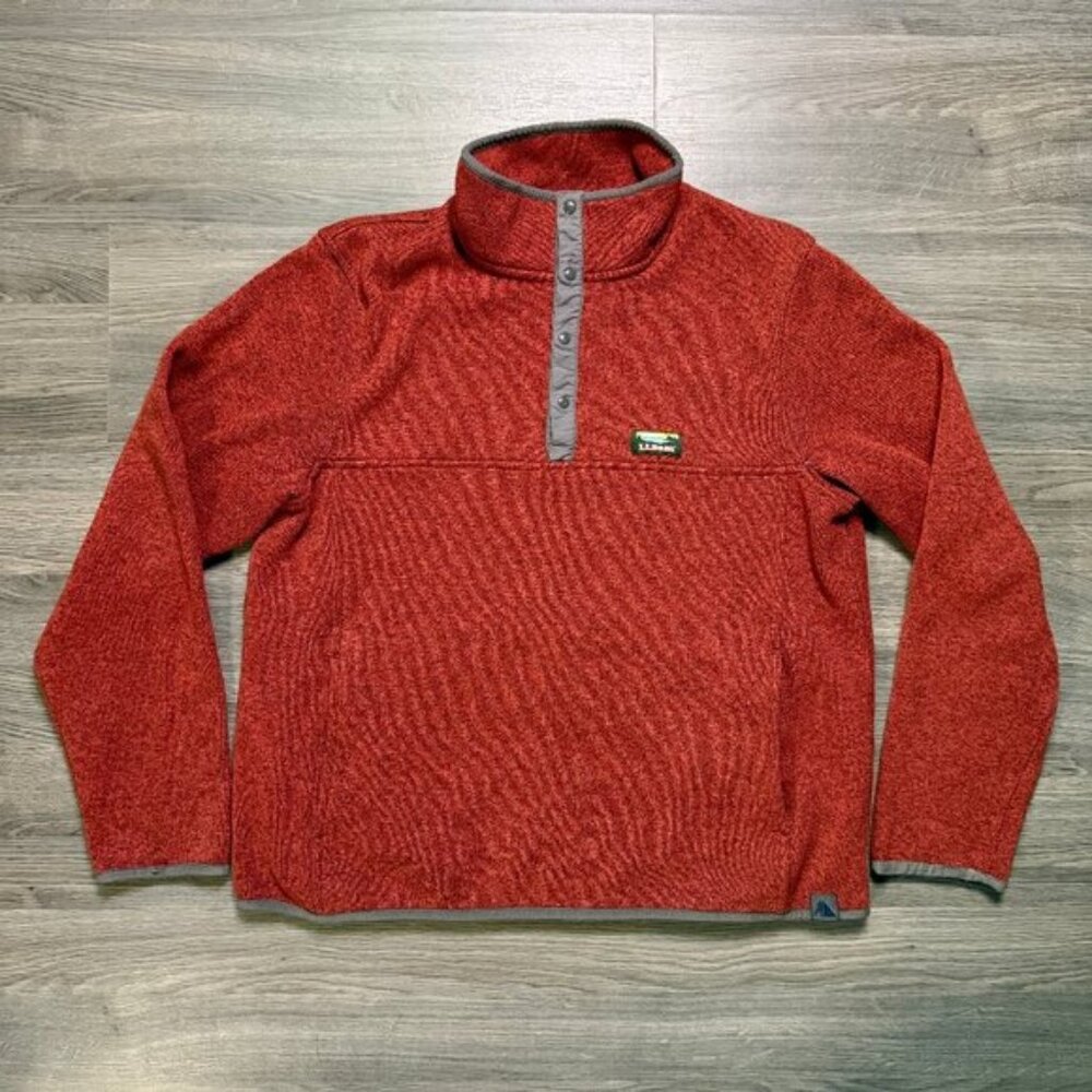 L.L. Bean Men's Sweater Fleece Pullover - Burnt Orange